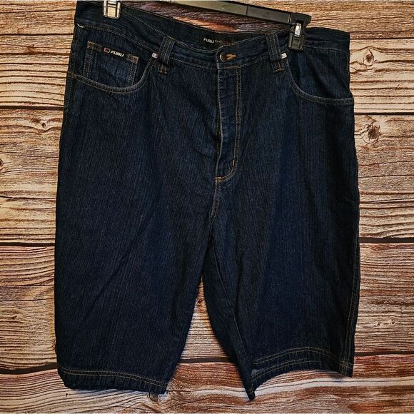 FUBU The Collection jean shorts men's W38 Pre-owned - Picture 1 of 5